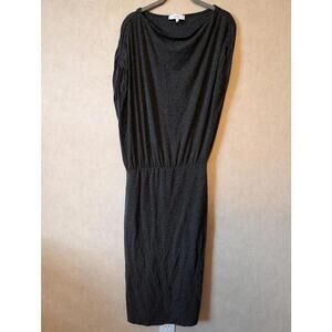 REISS gray blouson scoop neck dress sz S